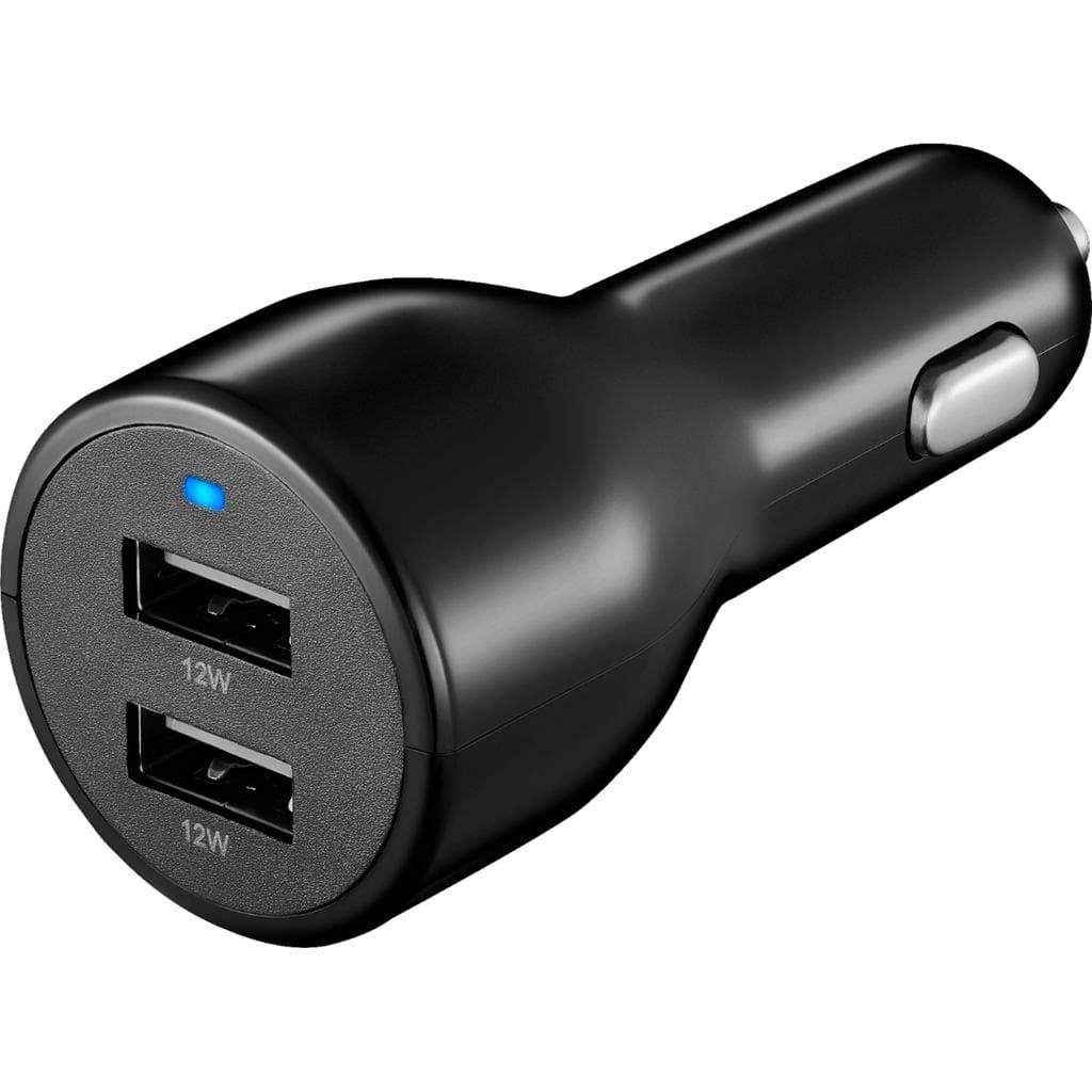 Powerp Rapid Vehicle Dual Port Charger With 4ft. Braided Lightning Charge & Sync Cable Smartphone Accessories