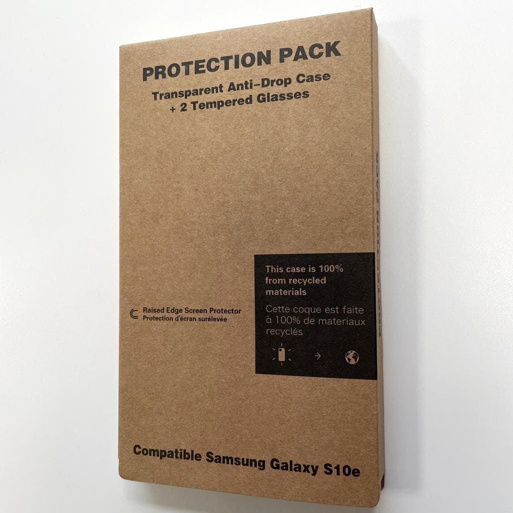 Galaxy S10e case and 2 protective screens - Recycled plastic - Transparent