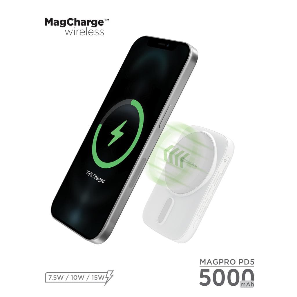 Powerpeak Portable MagCharge Power Bank 5000mAh Smartphone Accessories