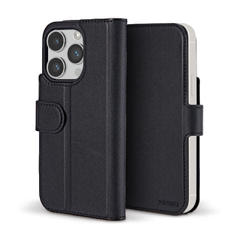 iPhone 15 Pro Max case - Leather - Black