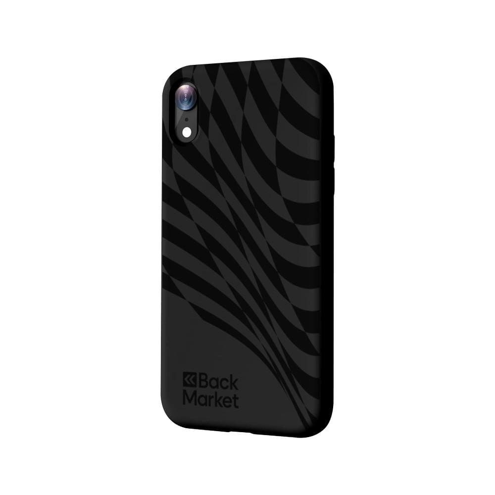 Back Market Case iPhone XR and protective screen - 100% Biodegradable - Black Wave