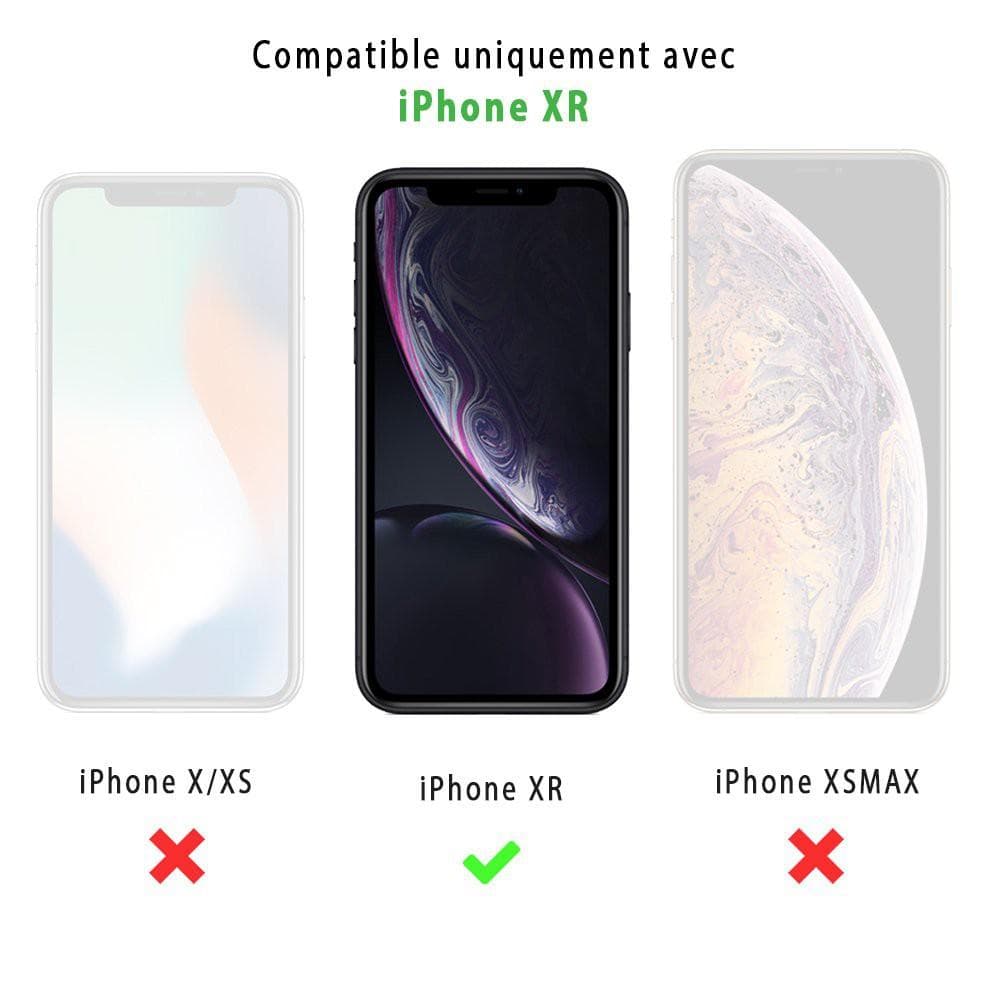 Back Market Case iPhone XR and protective screen - 100% Biodegradable - Black Wave