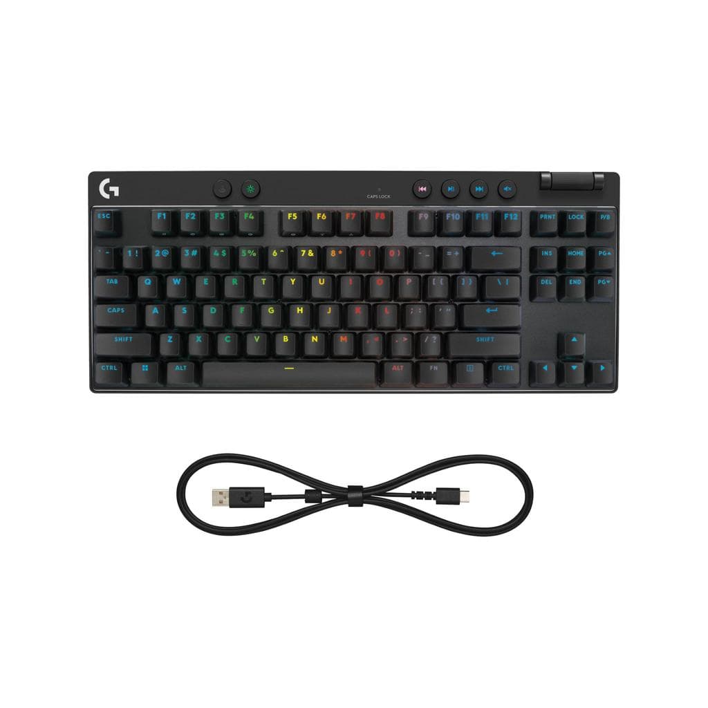 Logitech Keyboard QWERTY Wireless Backlit Keyboard PRO X TKL RAPID