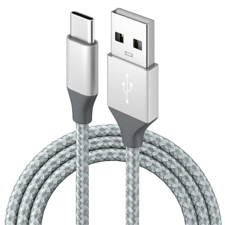 Powerp Braided Nylon Metallic Micro USB Charge & Sync Cable 10Ft Smartphone Accessories