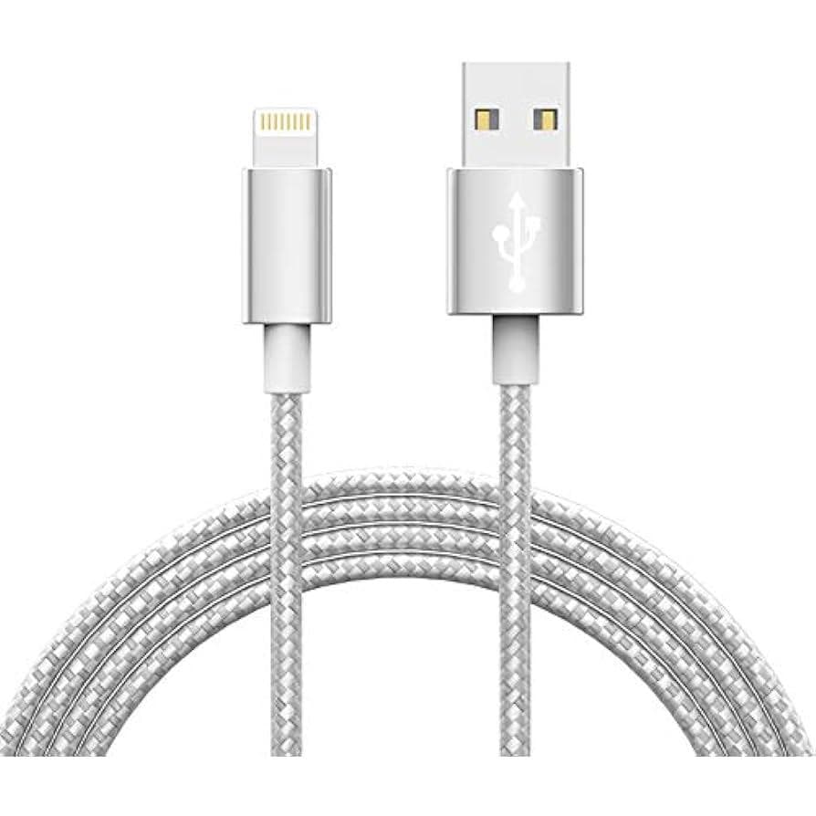 Powerp Braided Nylon Metallic Micro USB Charge & Sync Cable 10Ft Smartphone Accessories