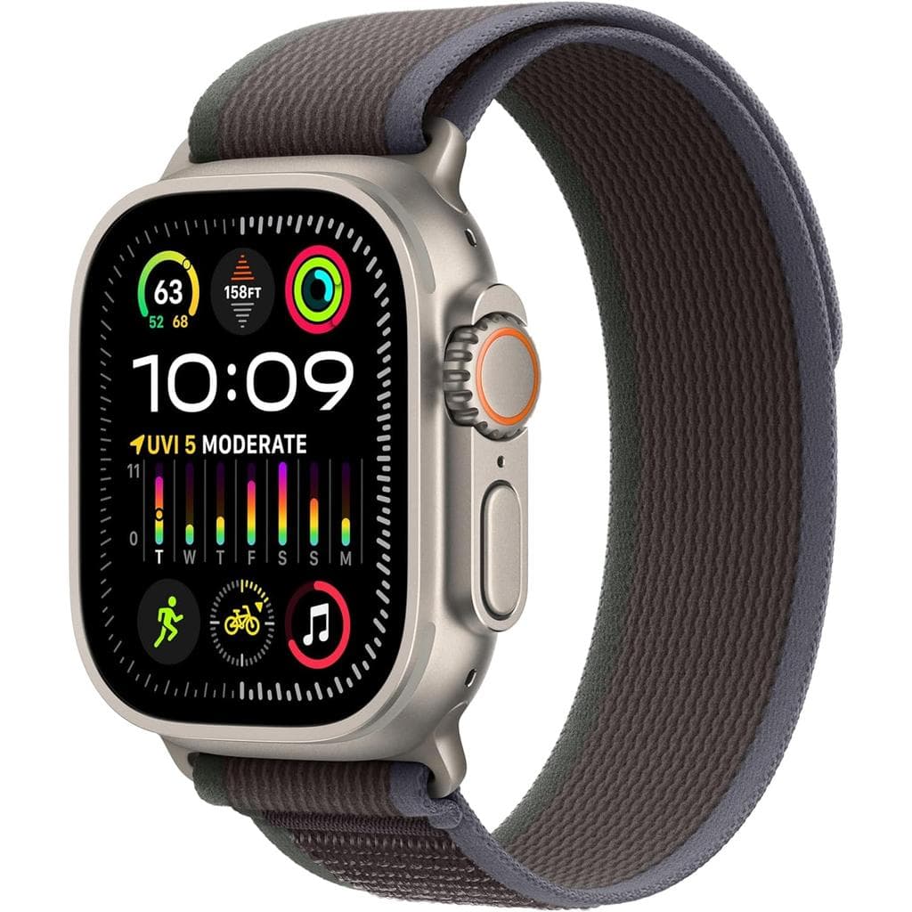 Apple Watch Ultra 2 (2023) GPS + Cellular 49 mm - Titanium Natural Titanium - Trail loop Black