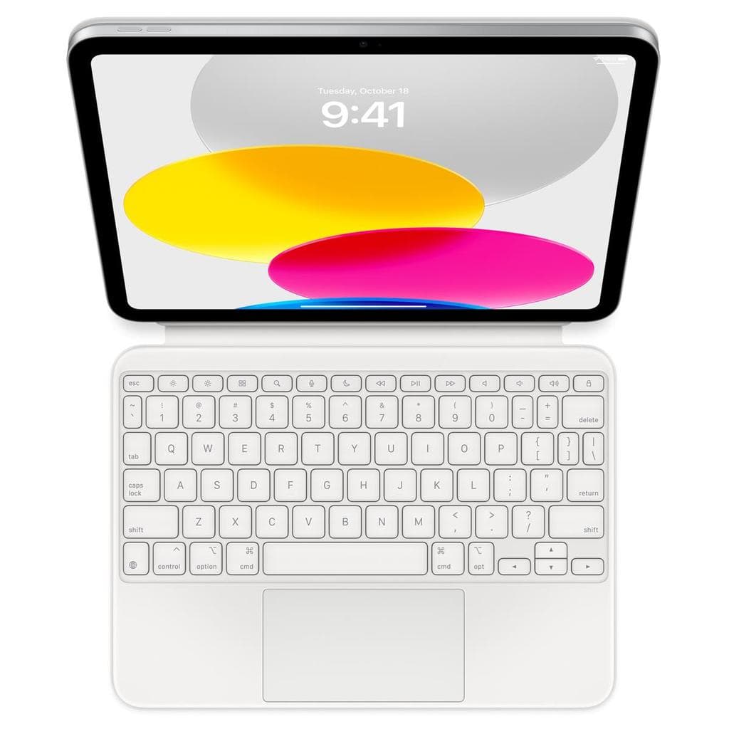 iPad Magic Keyboard Folio (iPad not included) 10.9" (2022) Wireless - White - QWERTY - English (US)