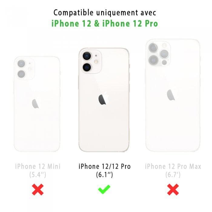 Back Market Case iPhone 12 / iPhone 12 Pro and protective screen - 100% Biodegradable - Black Wave