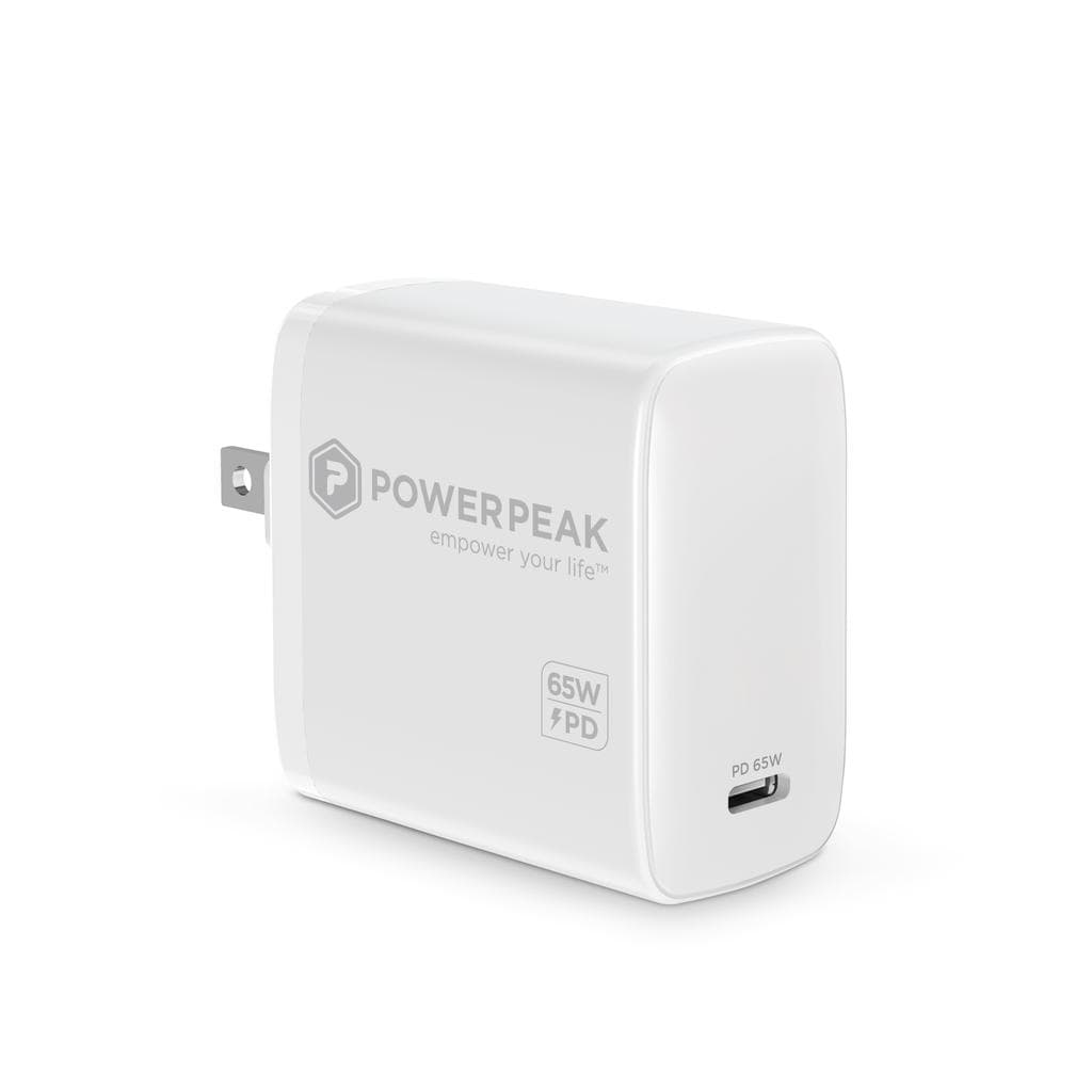Powerp 65W Gan Wall Charger With Type C Cable Smartphone Accessories