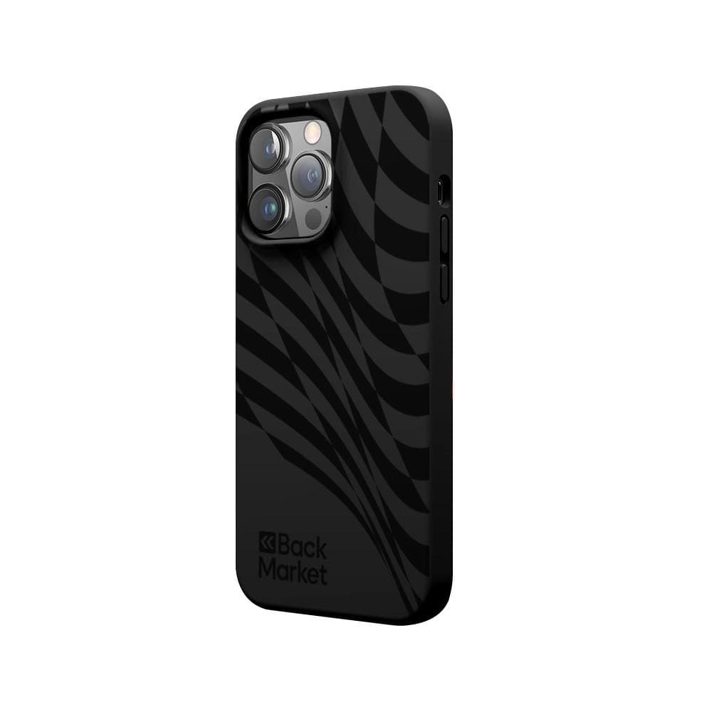 Back Market Case iPhone 14 Pro Max and protective screen - 100% Biodegradable - Black Wave