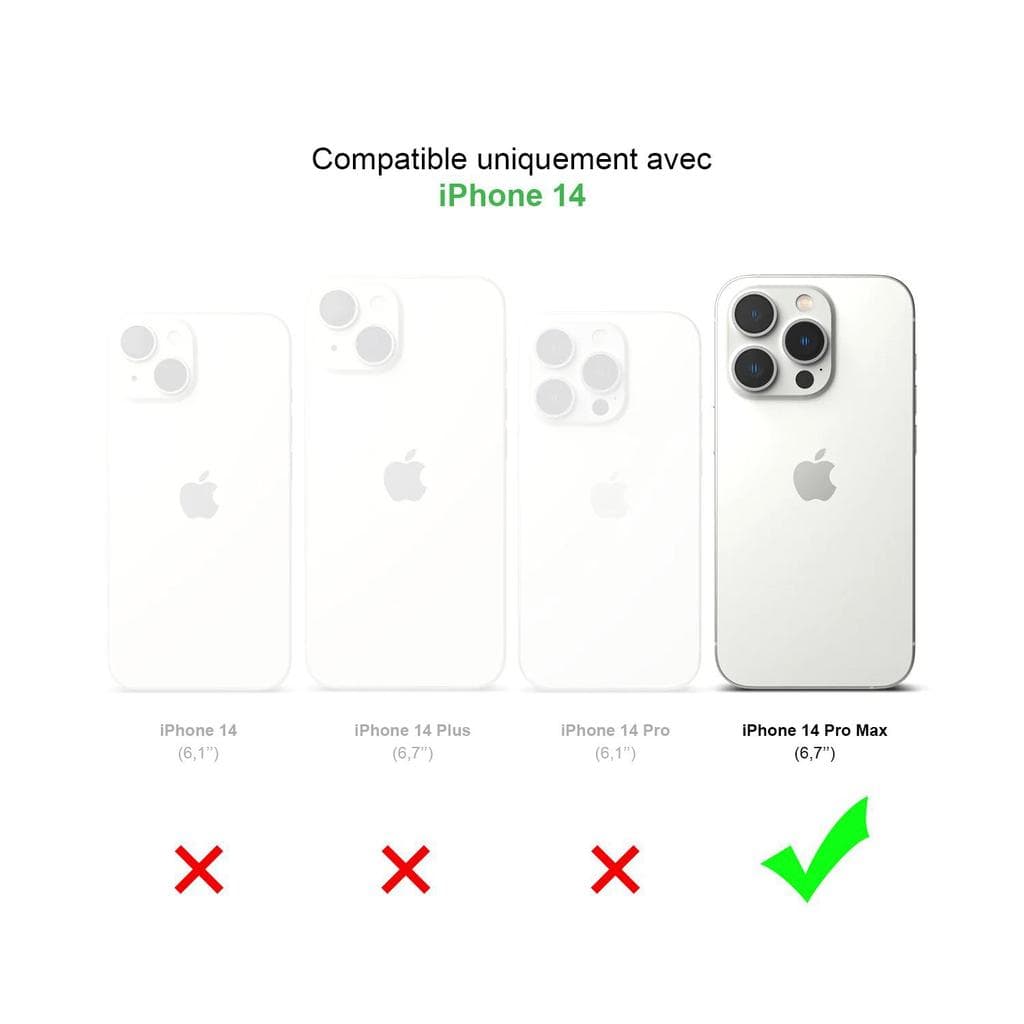 Back Market Case iPhone 14 Pro Max and protective screen - 100% Biodegradable - Black Wave