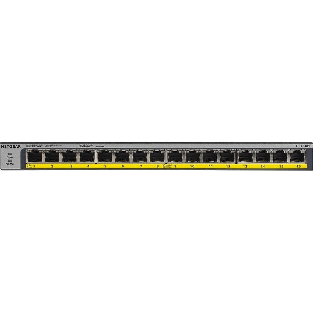 Netgear GS116PP-100NAS hubs & switches