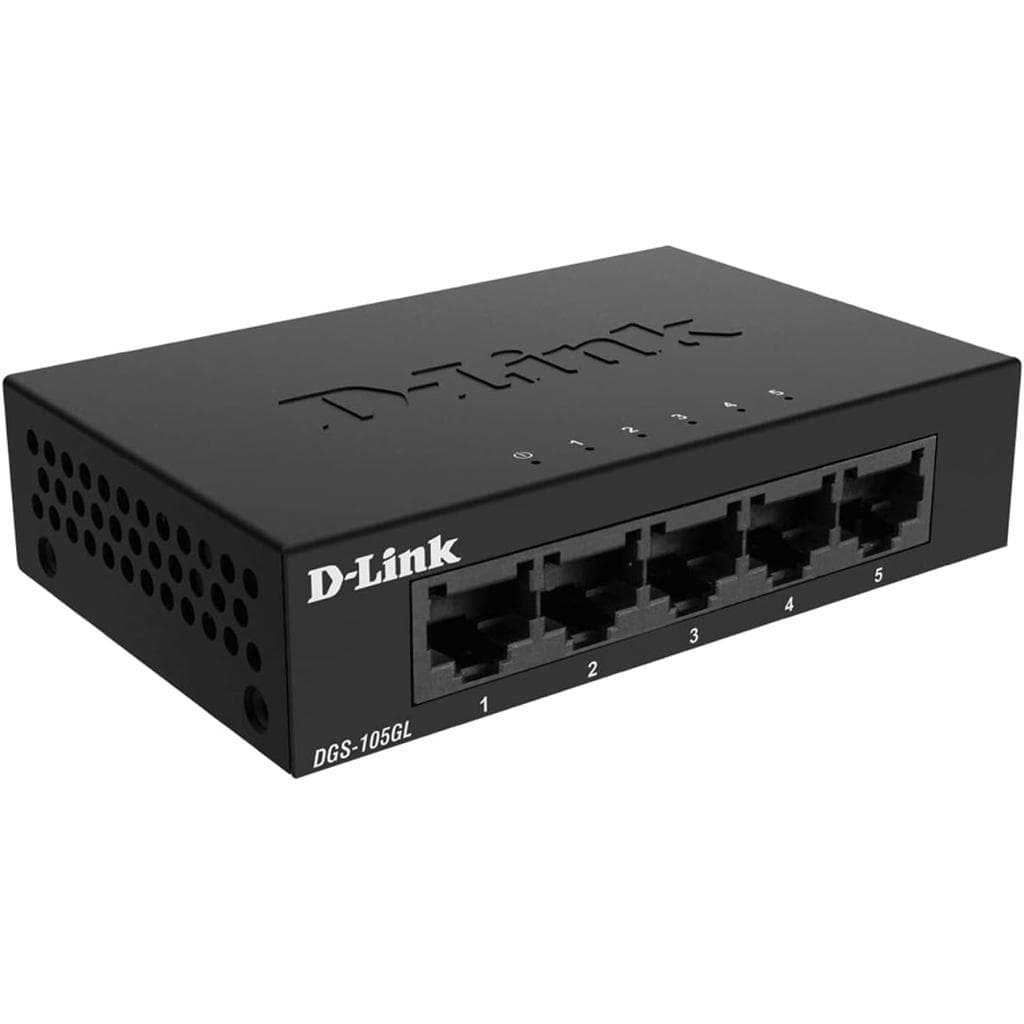 D-Link 5-Port Gigabit Desktop Switch - Black (DGS-105GL) - CR