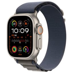 Apple Watch Ultra (2022) GPS + Cellular 49 mm - Titanium Natural Titanium - Alpine loop Blue