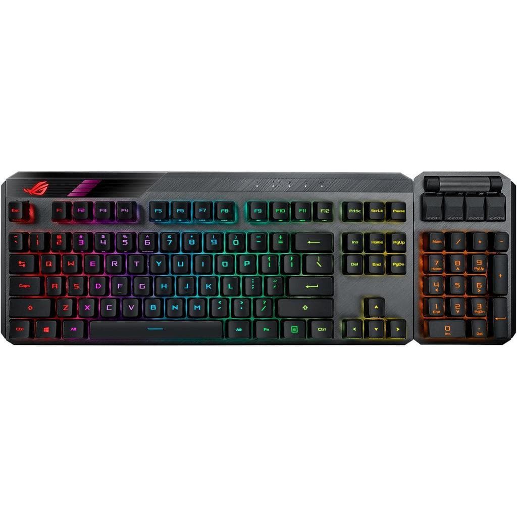 Asus Keyboard QWERTY Wireless Backlit Keyboard ROG Claymore II