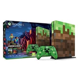Xbox One S 1000GB - Brown - Limited edition Minecraft