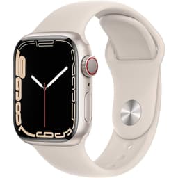 Apple Watch Series 7 (2021) GPS + Cellular 41 mm - Aluminium Starlight - Sport band Starlight