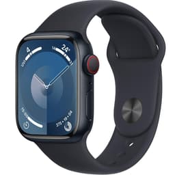 Apple Watch (Series 9) - Cellular - 45 - Aluminium Midnight - Sport band Black