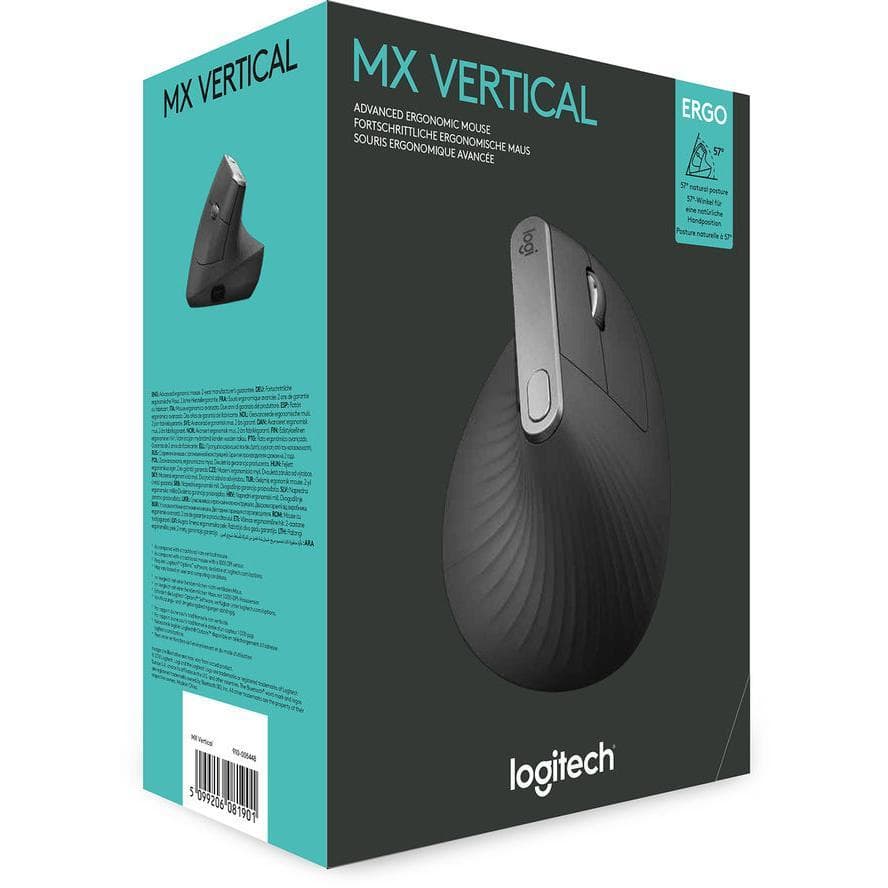 Logitech MX Vertical Wireless Ergonomic Mouse Mouse Wireless