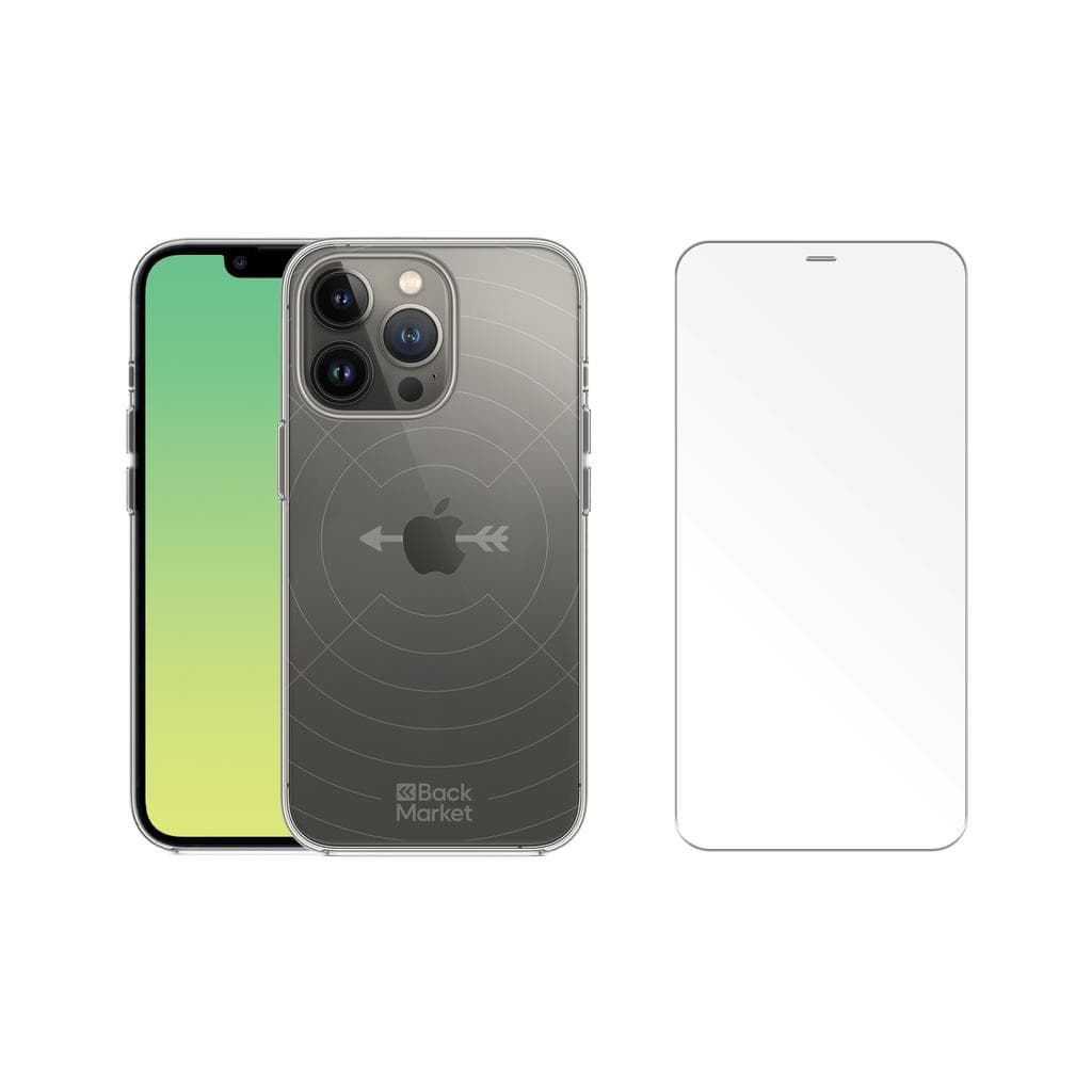 Back Market Case iPhone 13 Pro and protective screen - GRS 4.0 Recycled plastic - Transparent