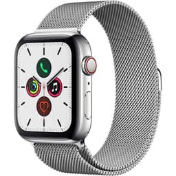 Apple Watch Series 5 (2019) GPS + Cellular 44 mm - Stainless steel Silver - Milanese loop Gray