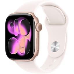 Apple Watch Series 11 (2025) GPS 42 mm - Aluminium Rose Gold - Sport band Pink