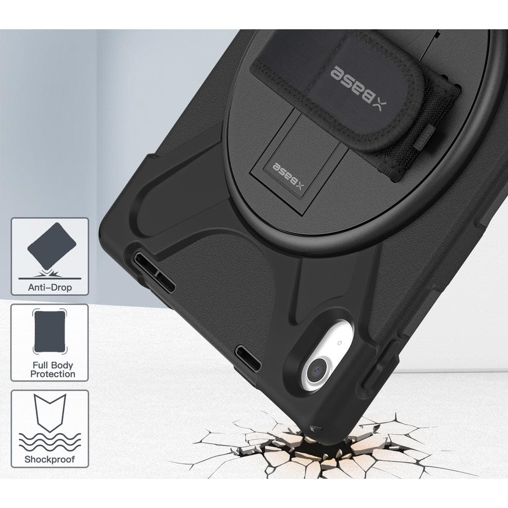 Heavy Duty Case for iPad 10 & 11 Gen w/ Hand Strap, Shoulder Strap & Kickstand