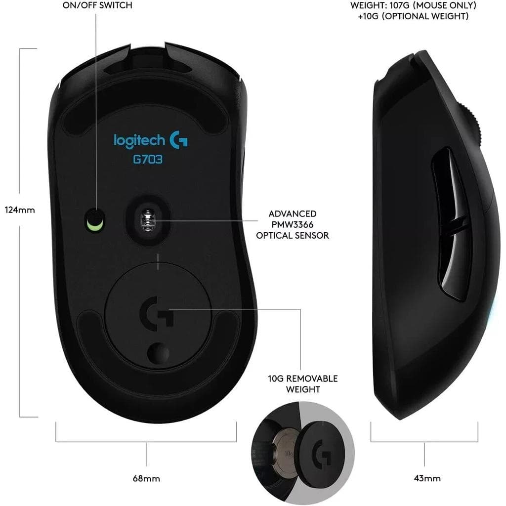 Logitech G703 Mouse Wireless