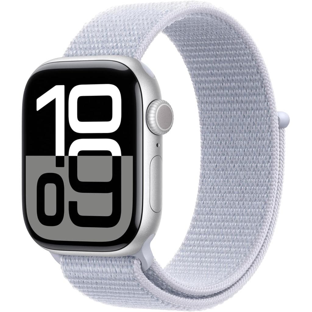 Apple Watch Series 10 (2024) GPS + Cellular 42 mm - Aluminium Silver - Sport loop Blue