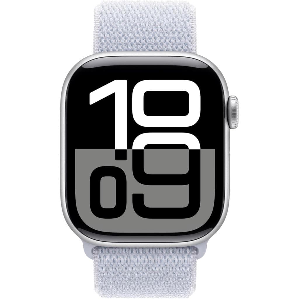 Apple Watch Series 10 (2024) GPS + Cellular 42 mm - Aluminium Silver - Sport loop Blue
