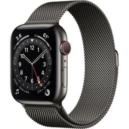 Apple Watch Series 6 (2020) GPS + Cellular 44 mm - Stainless steel Graphite - Milanese loop Black