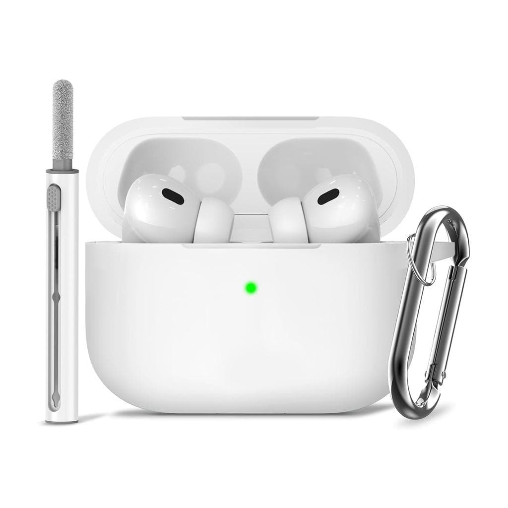 White Silicone Case Cover AirPods Pro 1 & 2