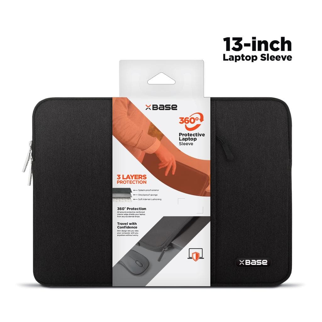 Black Tablet or Laptop Computer Sleeve - 13"