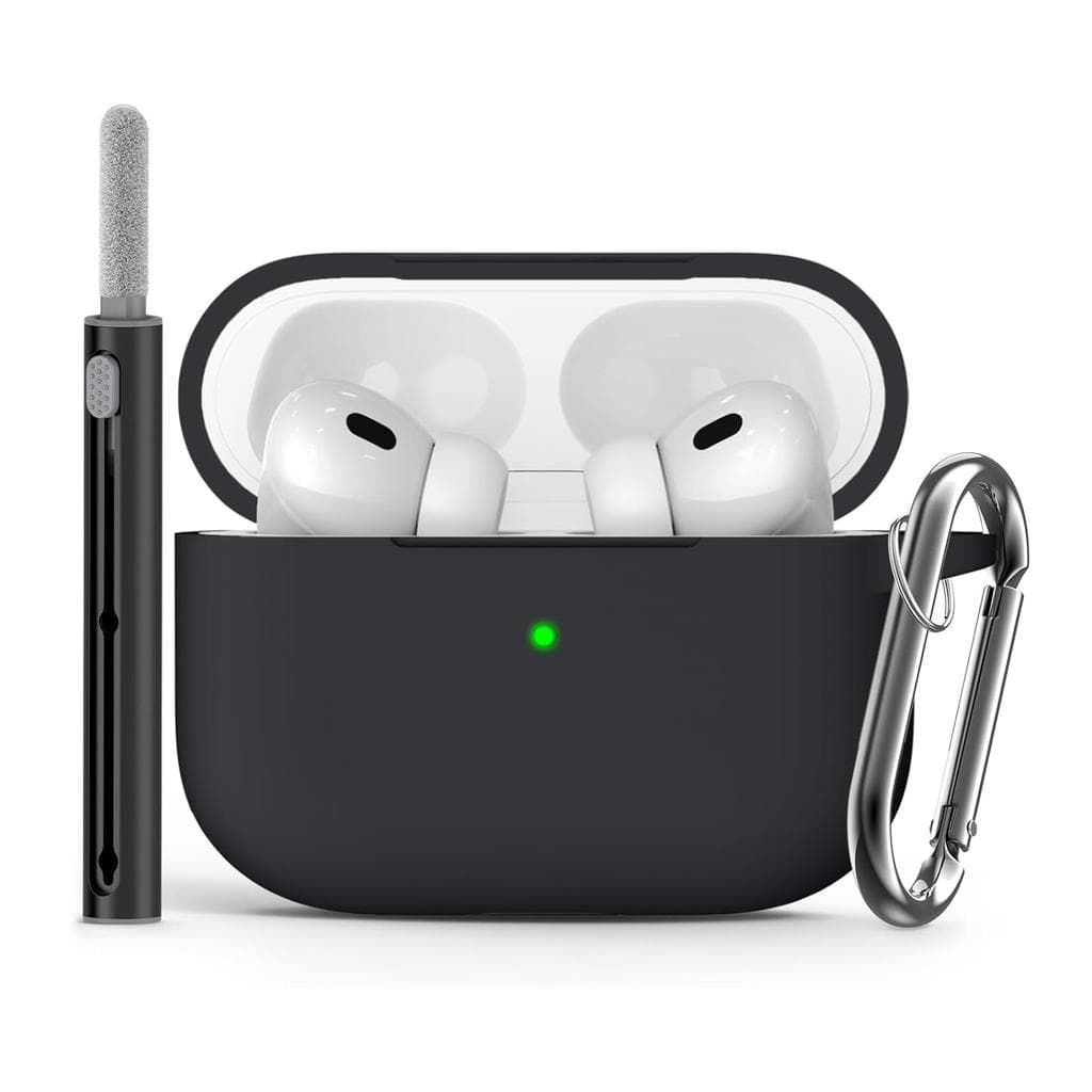 Black Protective Silicone Case Cover for AirPods Pro 1 & 2