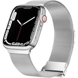 Apple Watch Series 7 (2021) GPS + Cellular 45 mm - Stainless steel Silver - Milanese loop Gray