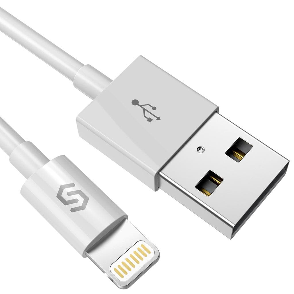 Powerp Braided Nylon Metallic Lightning USB Charge & Sync Cable 6Ft Smartphone Accessories