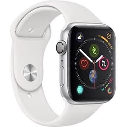 Apple Watch Series 4 (2018) GPS 44 mm - Aluminium Argent - Bracelet sport Blanc