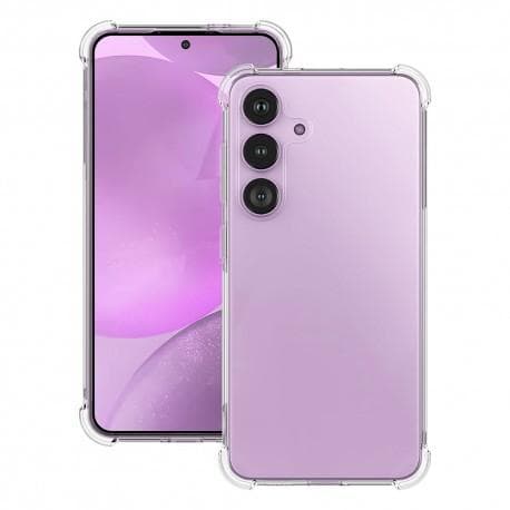 Coque Galaxy S24 et 2 écrans de protection - TPU - Transparent