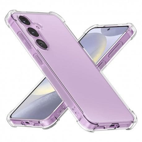 Coque Galaxy S24 et 2 écrans de protection - TPU - Transparent