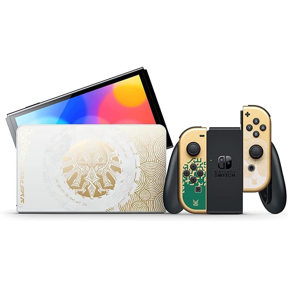 Switch OLED 64Go - Or - Edition limitée The Legend Of Zelda Tears Of The Kingdom + The Legend Of Zelda Tears Of The Kingdom