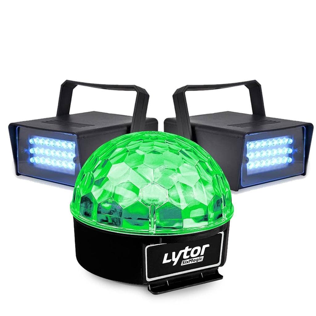 Éclairage Lytor Pack Soirée FIESTA SIXMAGIC + 2 LED STROBE BLANC