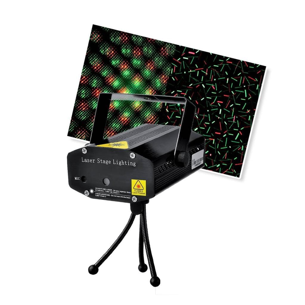 Projecteur Lytor Projecteur Laser Noël intèrieur ROUGE et Vert multipoints au rythme de la musique + Ampoule E27 DIAMS RVB LED