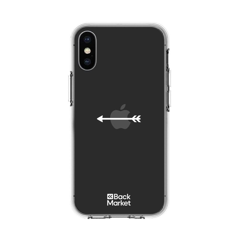 Coque Back Market iPhone X/XS et écran de protection - Plastique 60% recyclé - Transparent