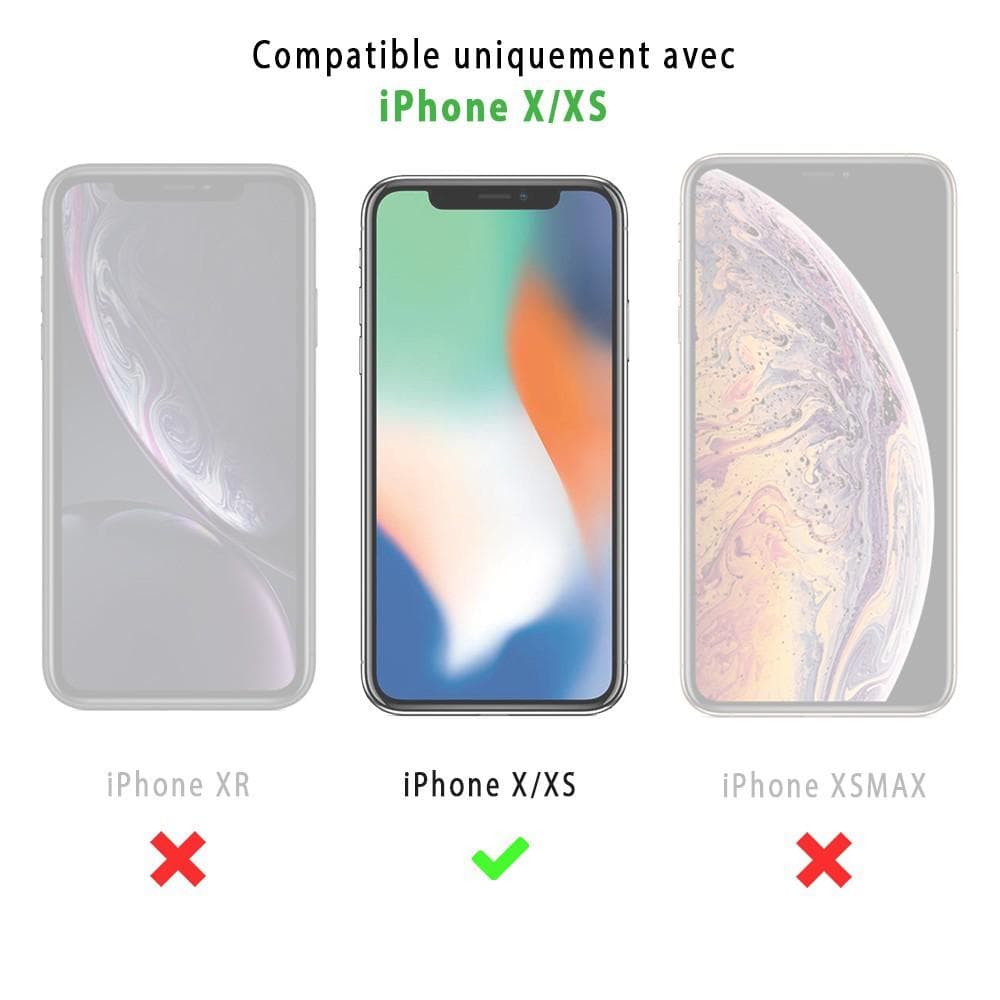 Coque Back Market iPhone X/XS et écran de protection - Plastique 60% recyclé - Transparent
