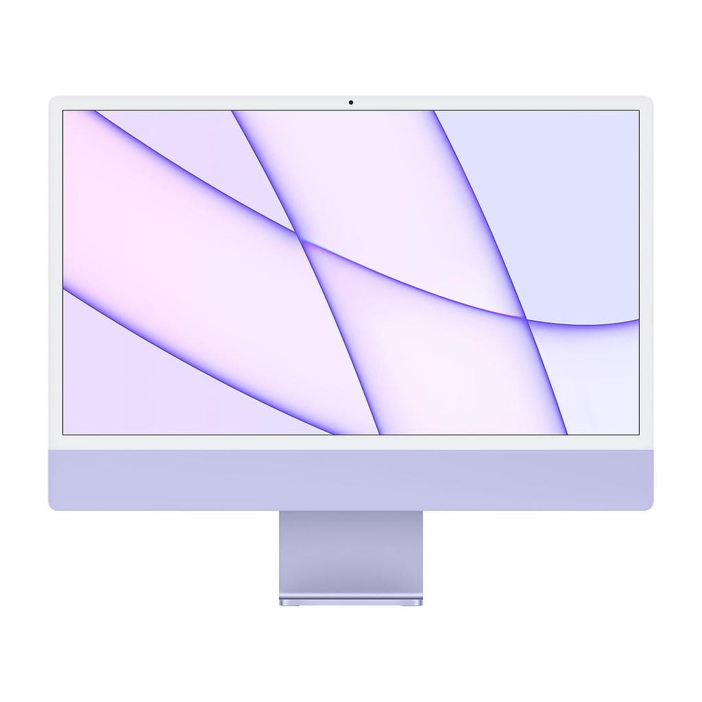 iMac 24" (2021) Apple M1 avec CPU 8 cœurs GPU 8 cœurs - 512 Go SSD - 8 GB QWERTY - Anglais Verre standard