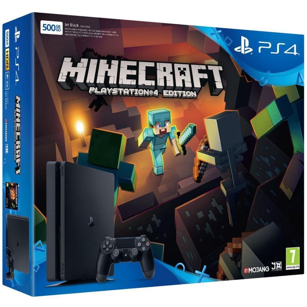 PlayStation 4 Slim 500GB - Noir + Minecraft