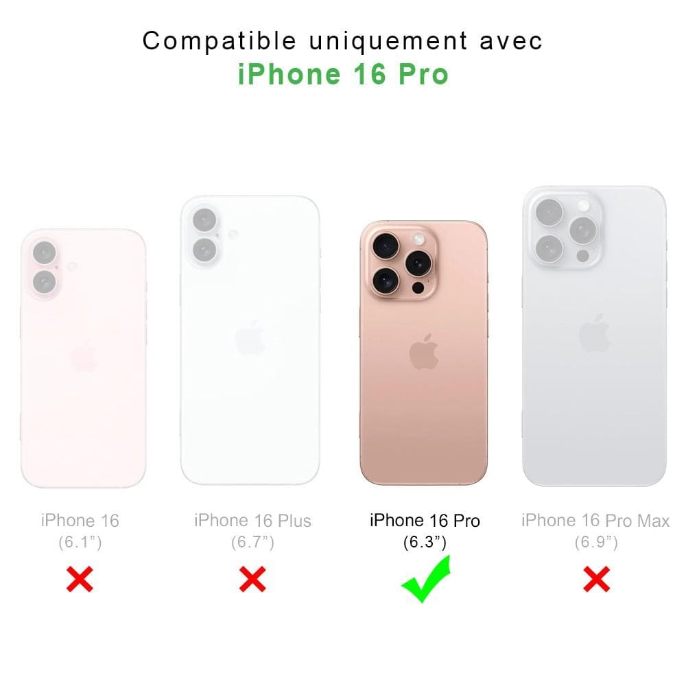 Coque Back Market iPhone 16 Pro et écran de protection - Plastique 60% recyclé - Transparent