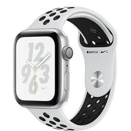 Apple Watch Series 4 (2018) GPS + Cellular 40 mm - Aluminium Argent - Bracelet sport Nike Blanc/Noir
