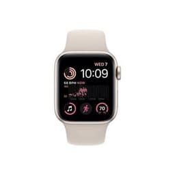 Apple Watch Series SE 1 (2020) GPS + Cellular 44 mm - Aluminium Or - Bracelet sport Blanc