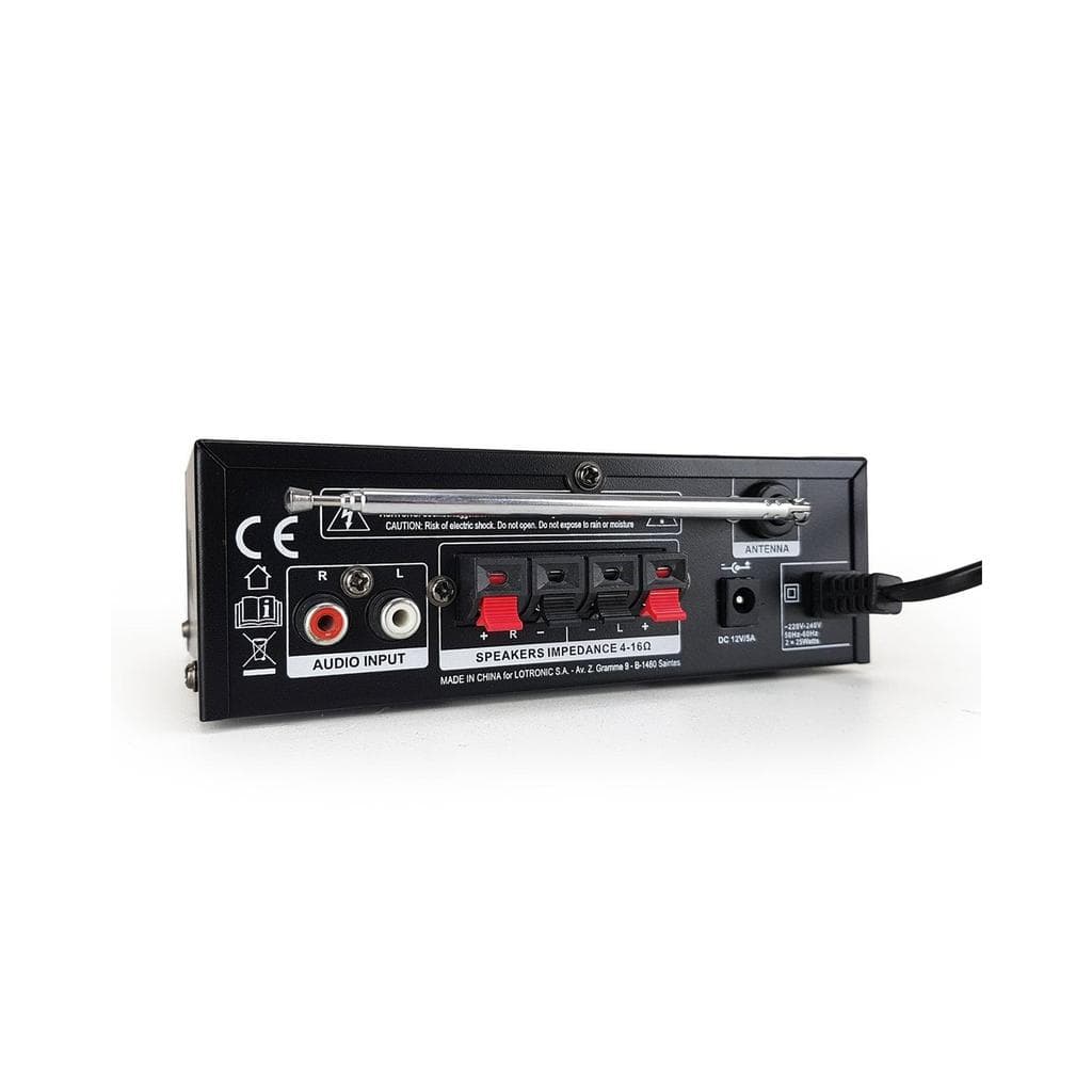 Amplificateur Party Sound Amplificateur Soirée Karaoke 50W - Stéréo - USB/BLUETOOTH/SD/ RADIO FM + Télécommande + 2 Micros